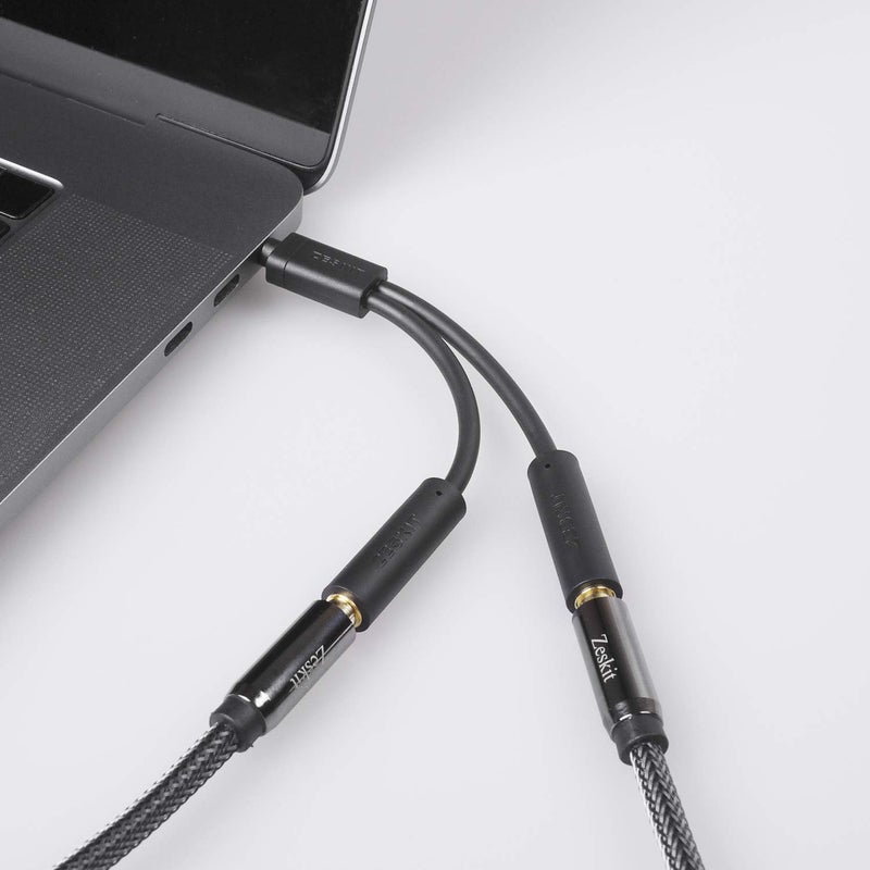 Zeskit 3.5mm Jack Stereo Audio Splitter Y Cable for Connecting 2 Earphones Headphones to iPhone iPad Switch and More - Image 3